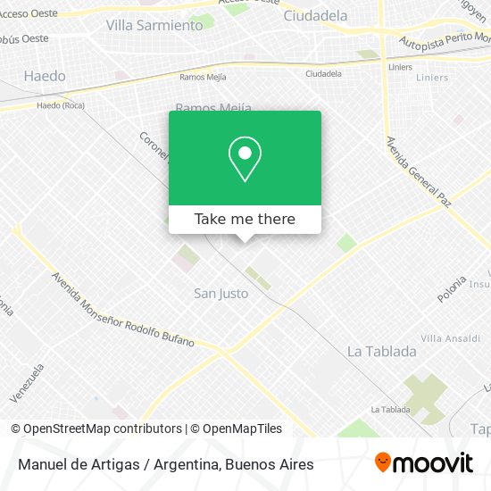 Manuel de Artigas / Argentina map