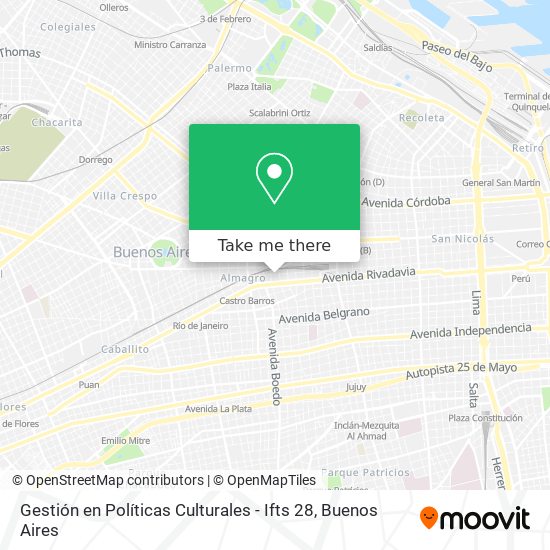 Gestión en Políticas Culturales - Ifts 28 map