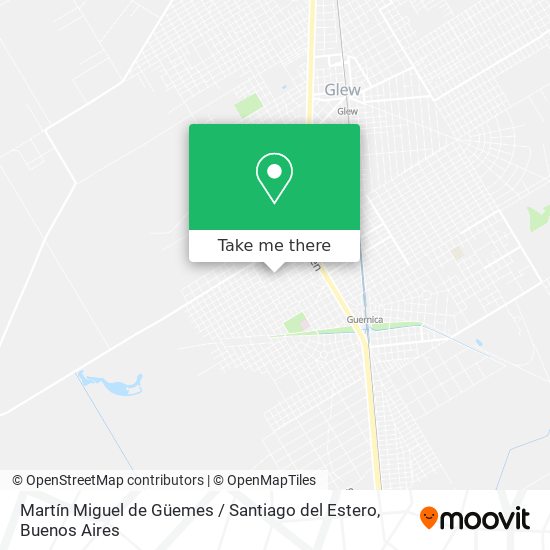 Martín Miguel de Güemes / Santiago del Estero map