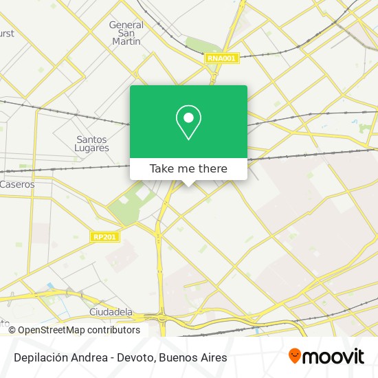 Depilación Andrea - Devoto map
