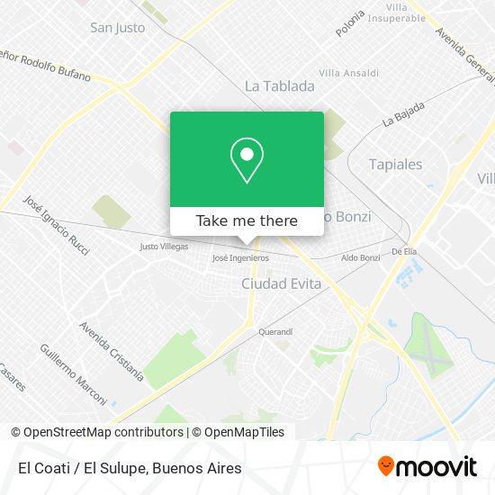 El Coati / El Sulupe map