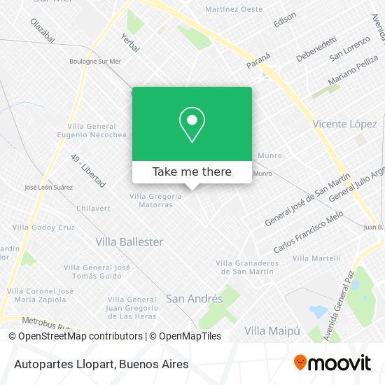 Mapa de Autopartes Llopart