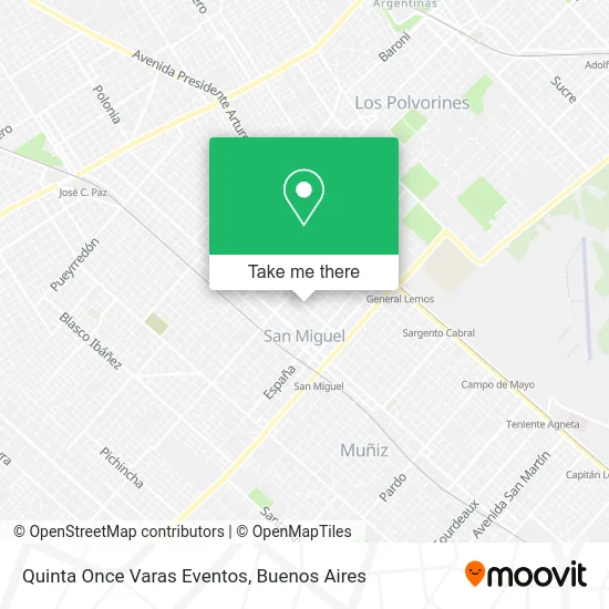 Quinta Once Varas Eventos map