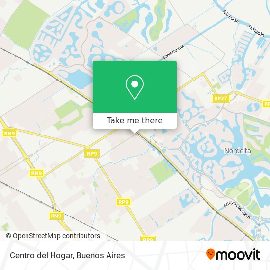 Centro del Hogar map