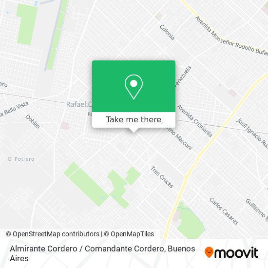Mapa de Almirante Cordero / Comandante Cordero