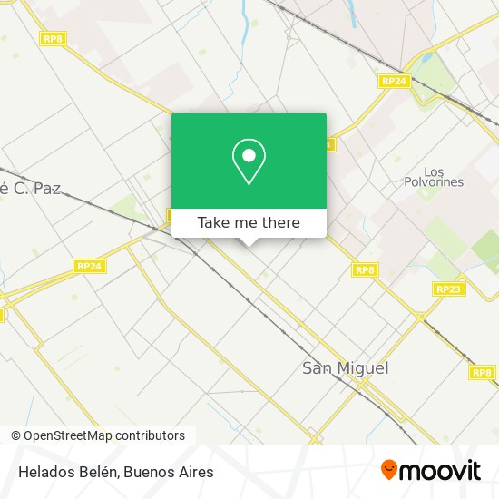 Helados Belén map