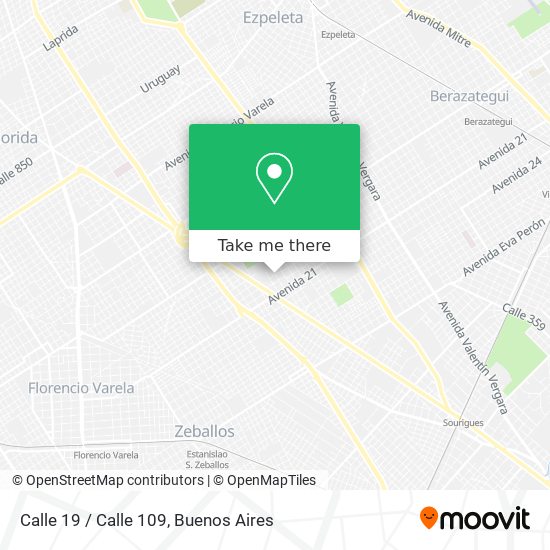 Calle 19 / Calle 109 map