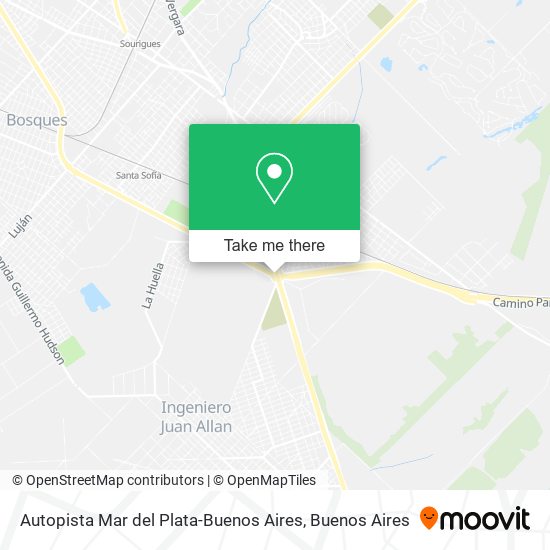 Autopista Mar del Plata-Buenos Aires map