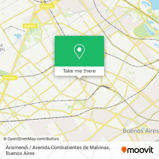 Mapa de Arismendi / Avenida Combatientes de Malvinas