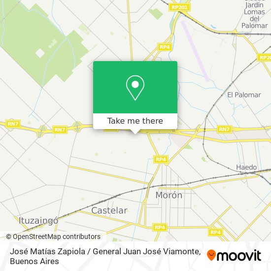 José Matías Zapiola / General Juan José Viamonte map