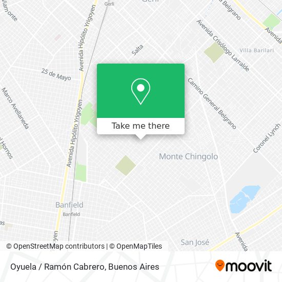 Oyuela / Ramón Cabrero map