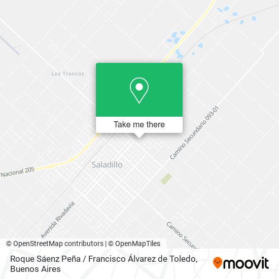 Roque Sáenz Peña / Francisco Álvarez de Toledo map