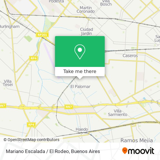 Mariano Escalada / El Rodeo map
