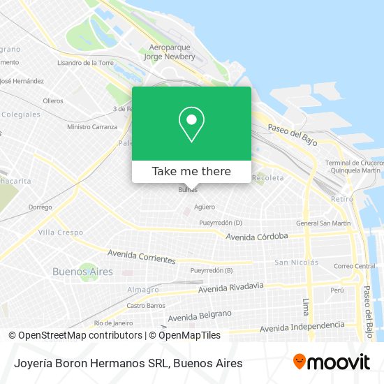 Mapa de Joyería Boron Hermanos SRL