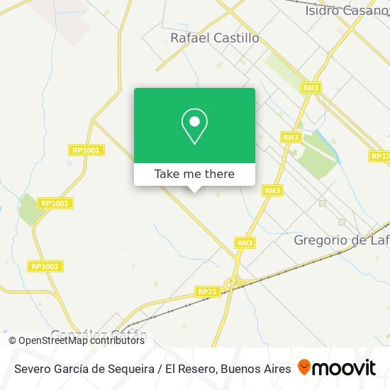 Severo García de Sequeira / El Resero map