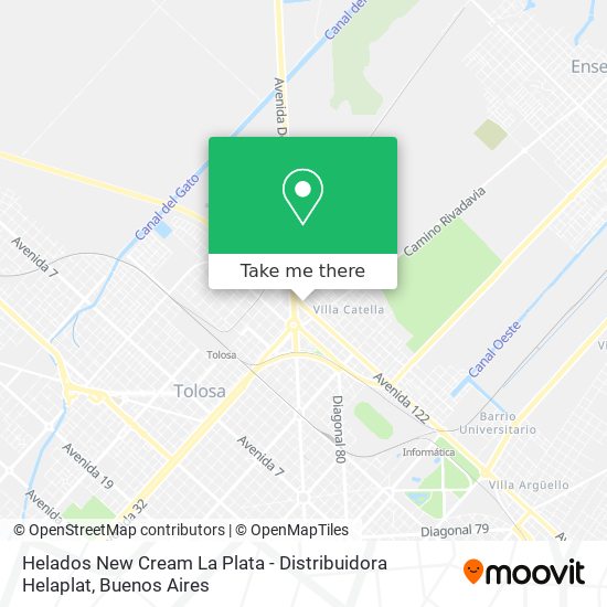 Mapa de Helados New Cream La Plata - Distribuidora Helaplat