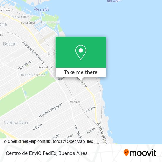 Mapa de Centro de EnvíO FedEx