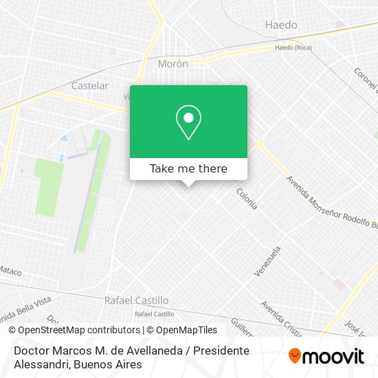 Doctor Marcos M. de Avellaneda / Presidente Alessandri map