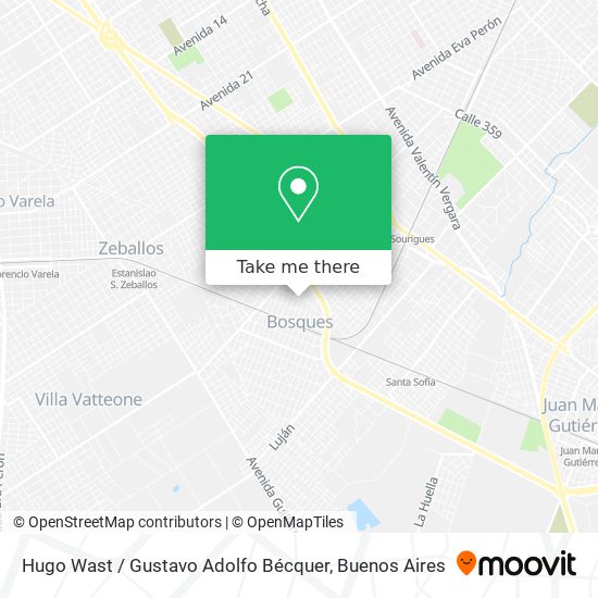 Mapa de Hugo Wast / Gustavo Adolfo Bécquer