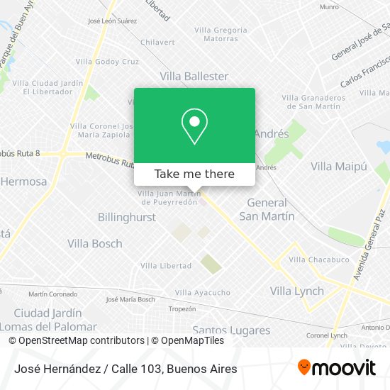José Hernández / Calle 103 map