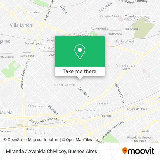 Miranda / Avenida Chivilcoy map