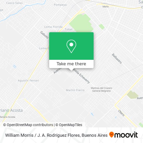 William Morris / J. A. Rodríguez Flores map
