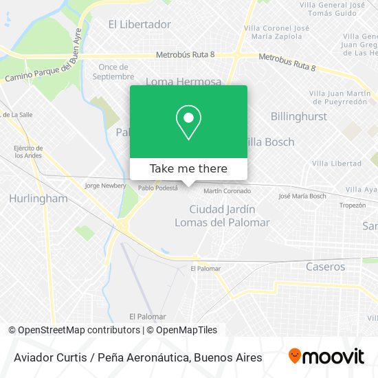 Mapa de Aviador Curtis / Peña Aeronáutica