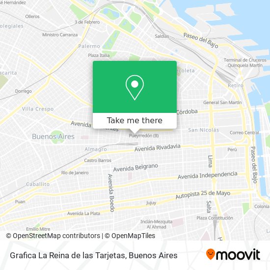 Mapa de Grafica La Reina de las Tarjetas