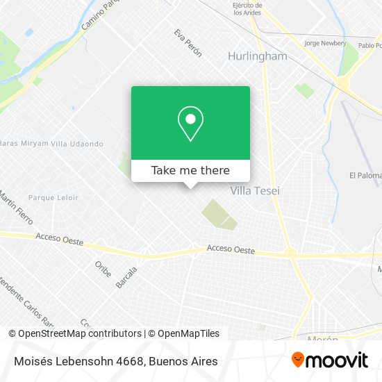 Moisés Lebensohn 4668 map