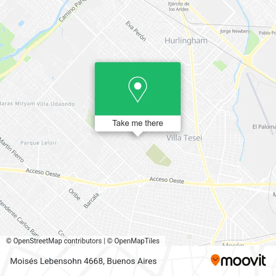 Moisés Lebensohn 4668 map