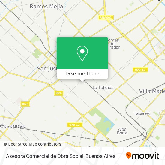 Asesora Comercial de Obra Social map