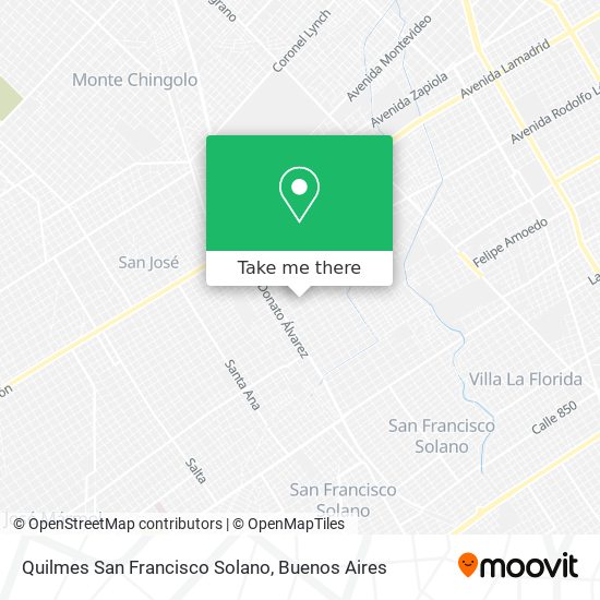 Quilmes San Francisco Solano map