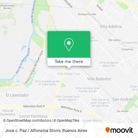 José c. Paz / Alfonsina Storni map