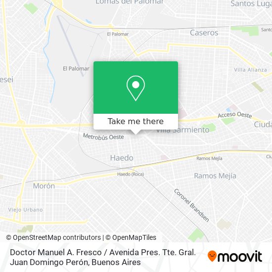 Doctor Manuel A. Fresco / Avenida Pres. Tte. Gral. Juan Domingo Perón map