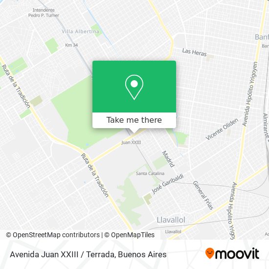 Avenida Juan XXIII / Terrada map