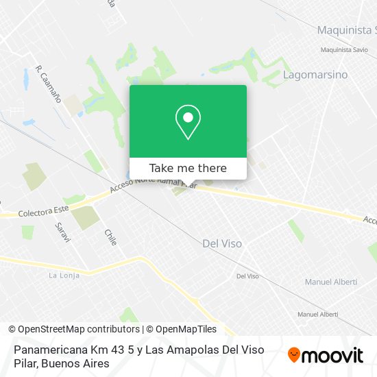 Panamericana Km 43 5 y Las Amapolas  Del Viso  Pilar map
