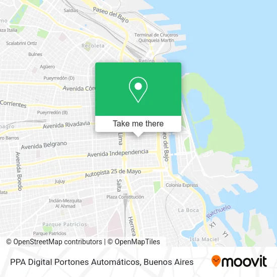 PPA Digital Portones Automáticos map