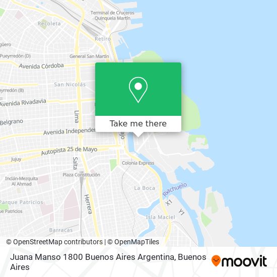 Mapa de Juana Manso 1800  Buenos Aires  Argentina