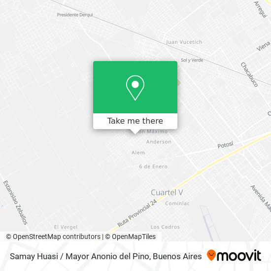 Mapa de Samay Huasi / Mayor Anonio del Pino