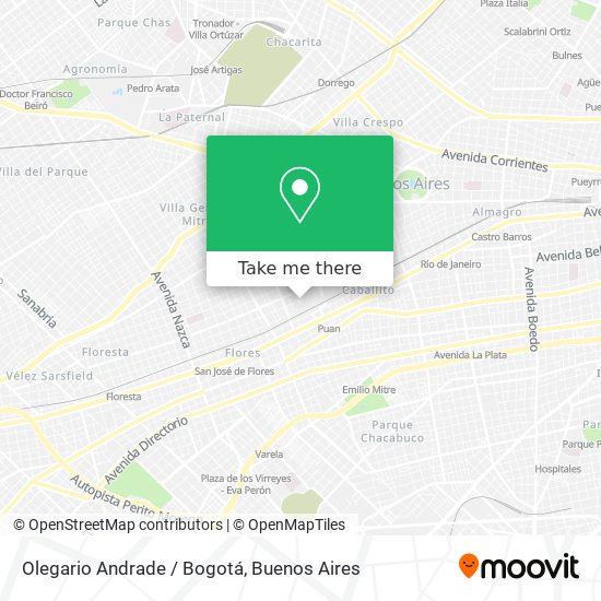 Olegario Andrade / Bogotá map