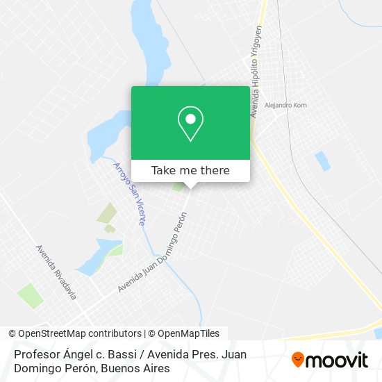 Profesor Ángel c. Bassi / Avenida Pres. Juan Domingo Perón map