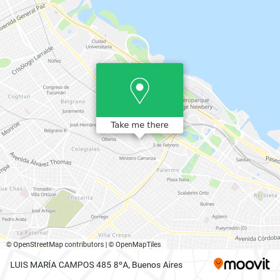 Mapa de LUIS MARÍA CAMPOS 485 8ºA