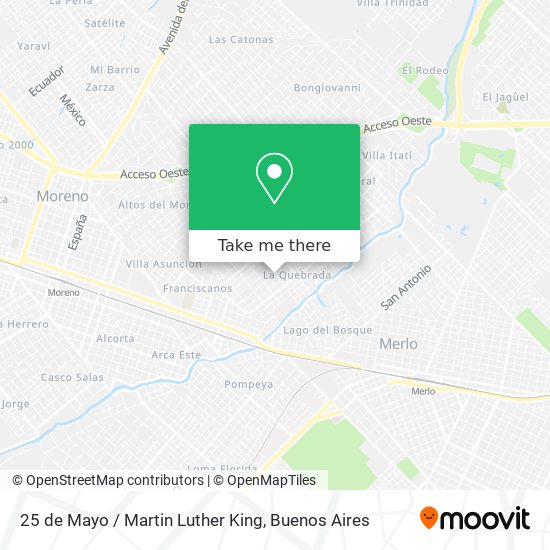 Mapa de 25 de Mayo / Martin Luther King