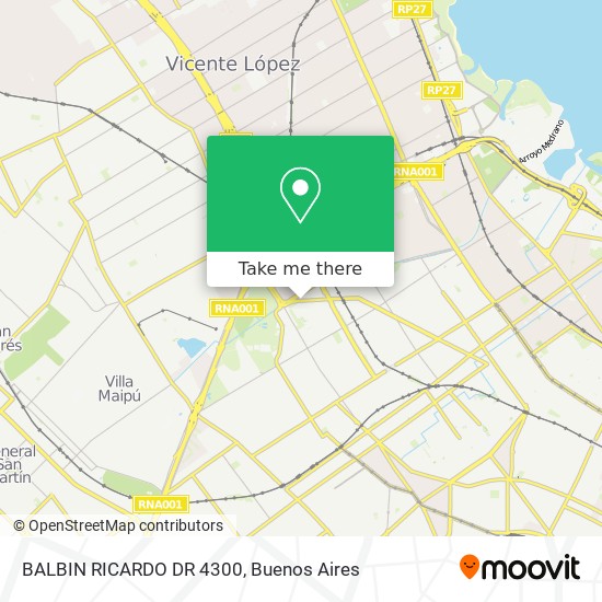 Mapa de BALBIN RICARDO DR  4300