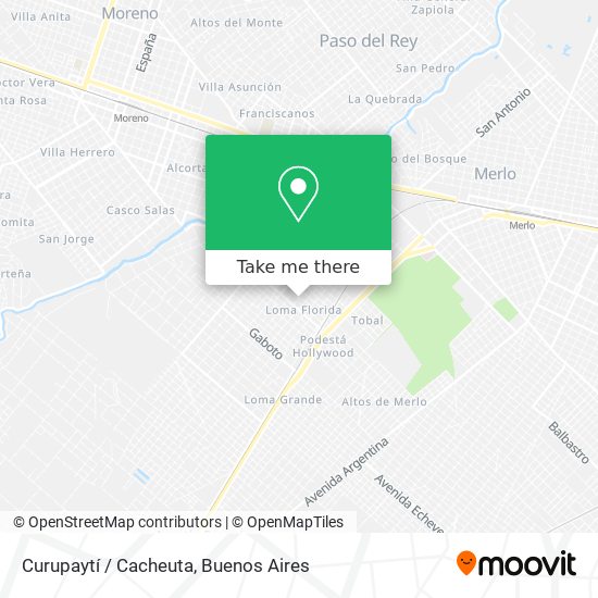 Curupaytí / Cacheuta map