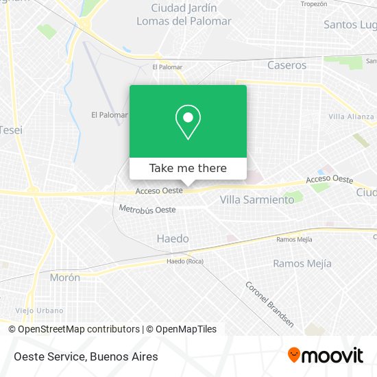 Mapa de Oeste Service