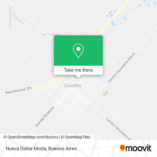 Nueva Dolce Moda map