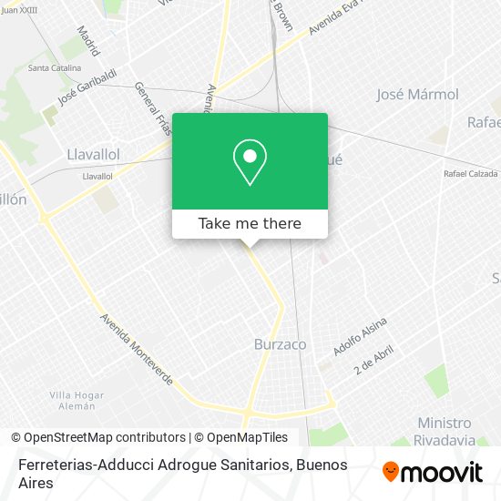 Mapa de Ferreterias-Adducci Adrogue Sanitarios