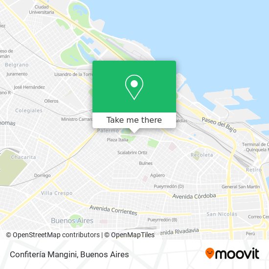 Mapa de Confitería Mangini