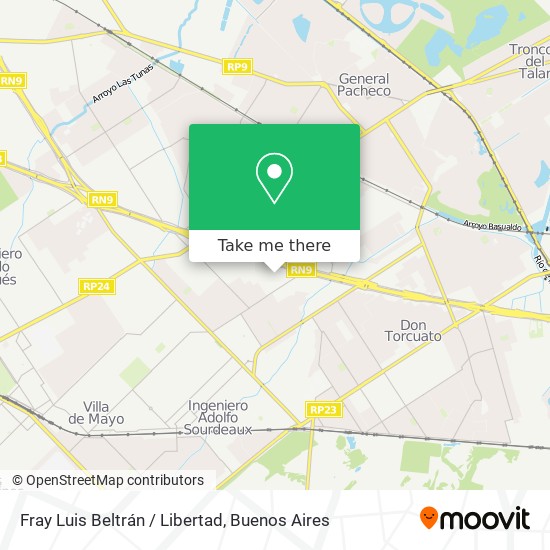 Mapa de Fray Luis Beltrán / Libertad